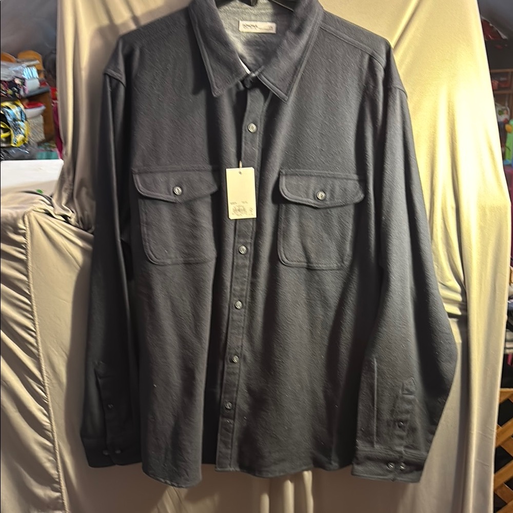 Sonoma Goods For Life Men's Gray Casual Button Down Shirt